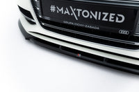 Maxton Design spoiler pod přední nárazník ver.2 pro Audi A3 8V, černý lesklý plast ABS, S-line Sportback/S-line Hatchback