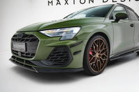 Maxton Design přítlačná křidélka předního nárazníku pro Audi A3 8Y Facelift, S-Line / S-Line Sedan