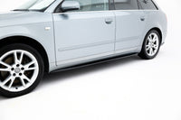 Maxton Design difuzory pod boční prahy pro Audi A4 B7, černý lesklý plast ABS