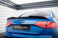 Maxton Design prodloužení spoileru 3d pro Audi S4 B8, černý lesklý plast ABS, Sedan