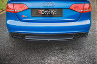 Maxton Design boční difuzory pod zadní nárazník pro Audi A4 B8, černý lesklý plast ABS, S-Line Sedan