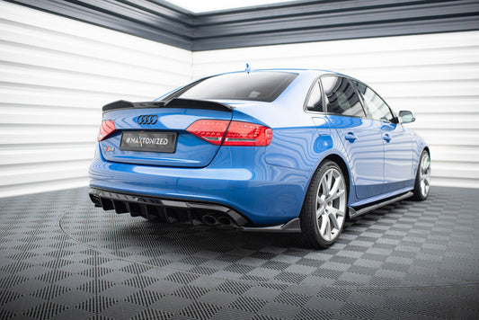 Maxton Design boční difuzory pod zadní nárazník ver.2 pro Audi S4 B8, černý lesklý plast ABS, Sedan