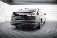 Maxton Design boční difuzory pod zadní nárazník pro Audi S4 B9 FL, černý lesklý plast ABS