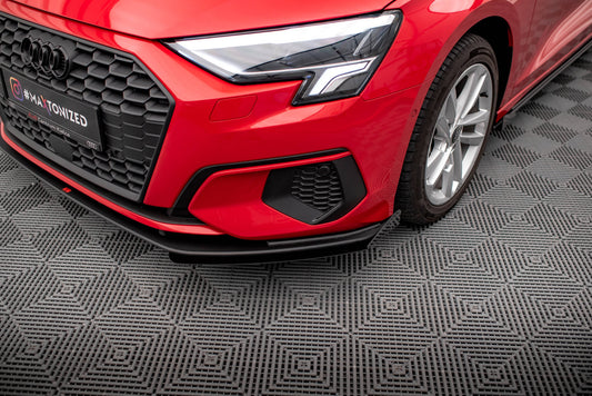 Maxton Design "Street Pro" spoiler pod přední nárazník s křidélky pro Audi A3 8Y, plast ABS bez povrchové úpravy
