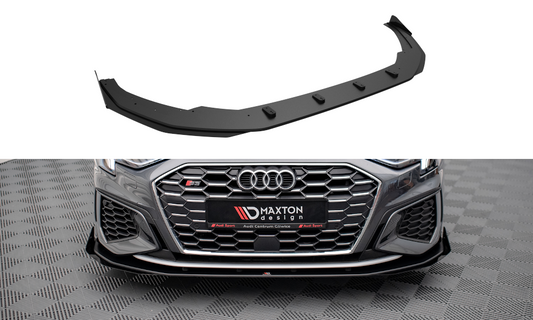 Maxton Design "Street Pro" spoiler pod přední nárazník s křidélky ver.1 pro Audi A3 8Y, plast ABS bez povrchové úpravy, S-Line