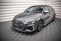 Maxton Design "Street Pro" spoiler pod přední nárazník s křidélky ver.1 pro Audi A3 8Y, plast ABS bez povrchové úpravy, S-Line