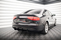 Maxton Design "Street Pro" difuzor zadního nárazníku pro Audi A4 B8 FL, plast ABS bez povrchové úpravy