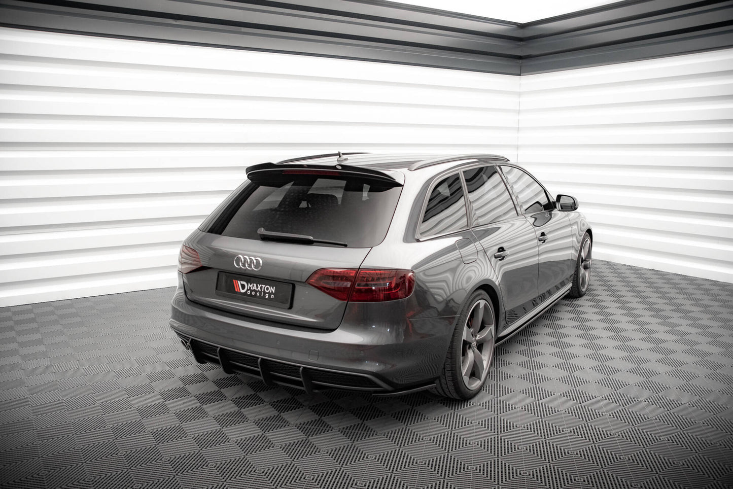Maxton Design "Street Pro" difuzor zadního nárazníku pro Audi A4 B8 FL, plast ABS bez povrchové úpravy, S-Line