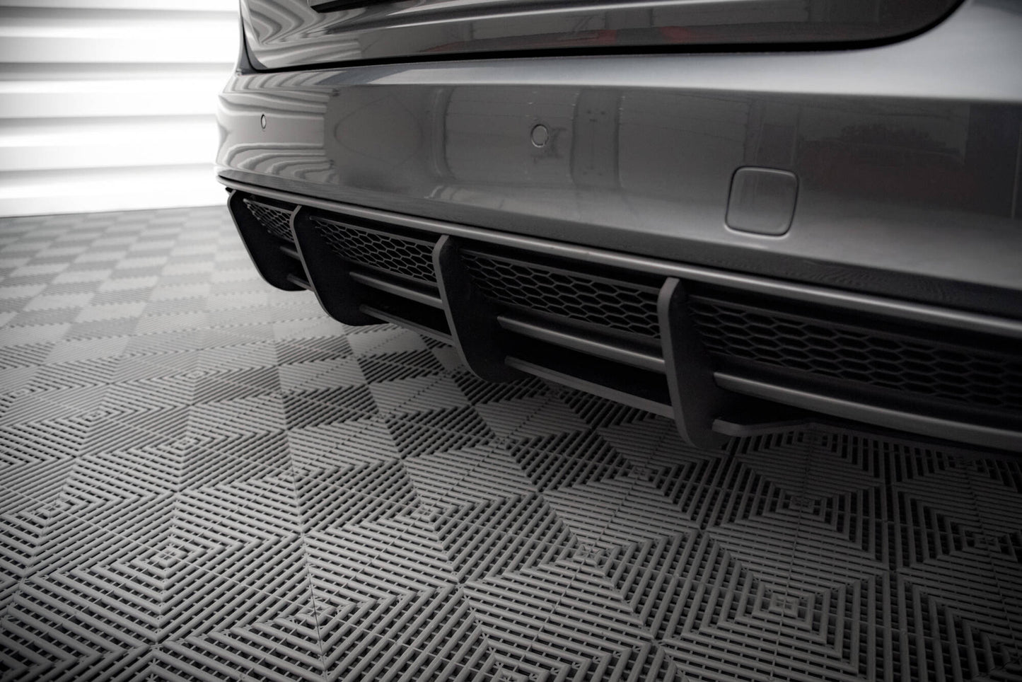 Maxton Design "Street Pro" difuzor zadního nárazníku pro Audi A4 B8 FL, plast ABS bez povrchové úpravy, S-Line