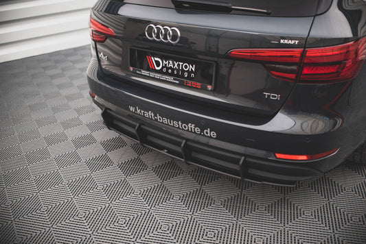Maxton Design "Street Pro" difuzor zadního nárazníku pro Audi A4 B9, plast ABS bez povrchové úpravy