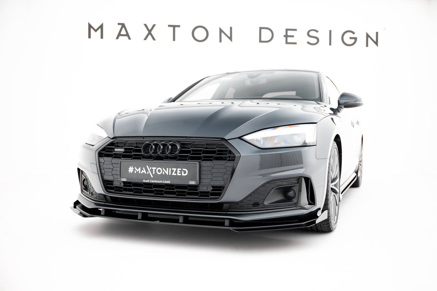 Maxton Design rohové spoilery pod přední nárazník pro Audi A5 F5 Facelift, plast ABS bez povrchové úpravy, Coupe/Sportback