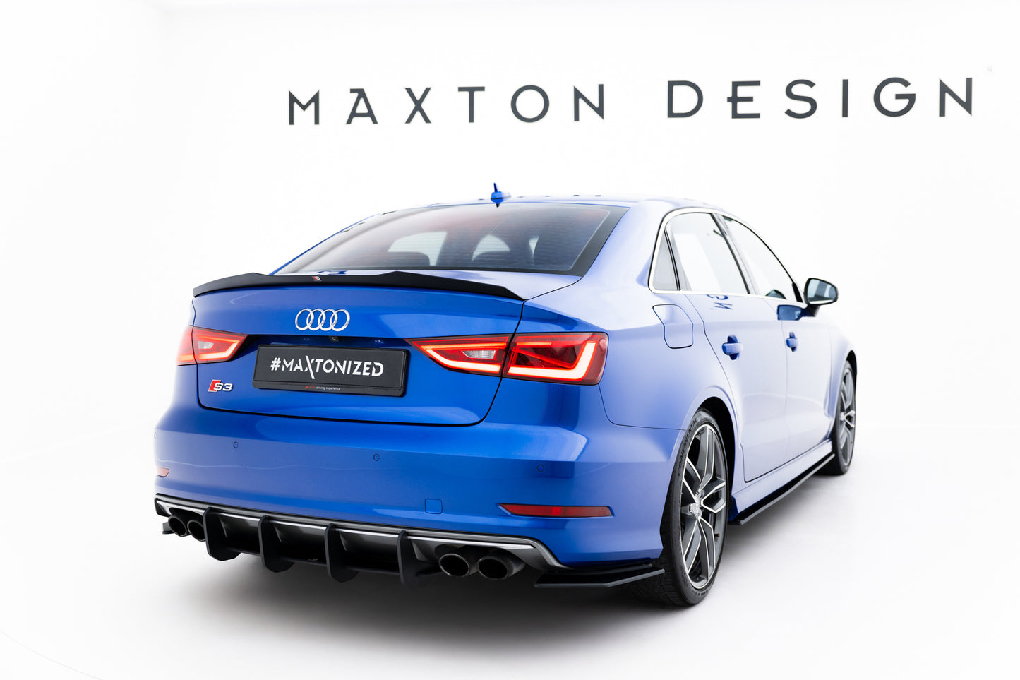 Maxton Design "Street Pro" boční difuzory pod zadní nárazník pro Audi A3 8V, plast ABS bez povrchové úpravy, Sedan