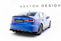 Maxton Design "Street Pro" boční difuzory pod zadní nárazník s křidélky pro Audi A3 8V, plast ABS bez povrchové úpravy, Sedan