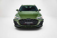 Maxton Design "Street Pro" spoiler pod přední nárazník pro Audi A3 8Y Facelift, plast ABS bez povrchové úpravy, S-Line / S-Line Sedan