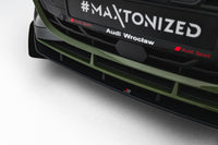 Maxton Design "Street Pro" spoiler pod přední nárazník s křidélky ver.1 pro Audi A3 8Y Facelift, plast ABS bez povrchové úpravy, S-Line / S-Line Sedan