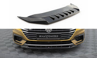 Maxton Design spoiler pod přední nárazník ver.2 pro Volkswagen Arteon, černý lesklý plast ABS
