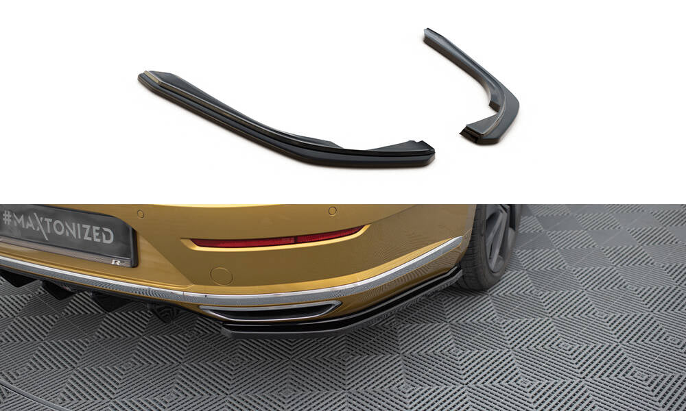 Maxton Design boční difuzory pod zadní nárazník pro Volkswagen Arteon, černý lesklý plast ABS