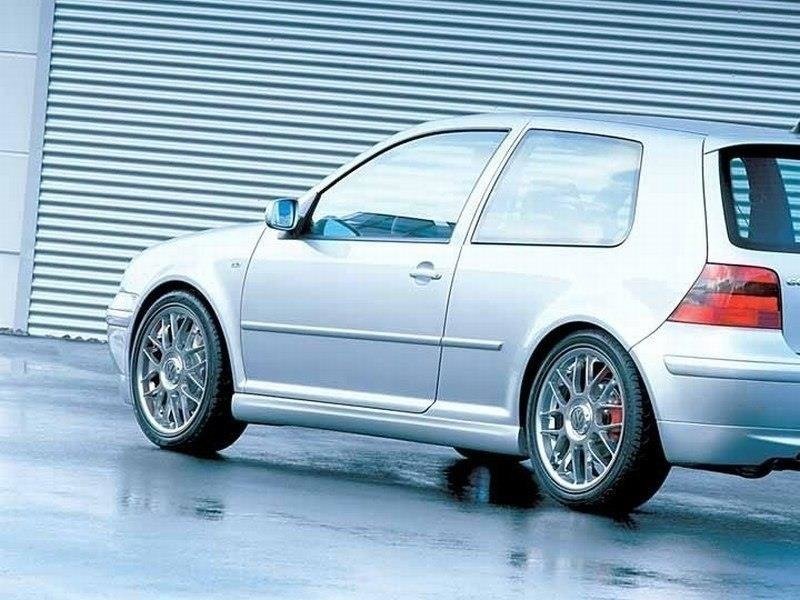 Maxton Design boční prahy pro Volkswagen Golf Mk4, plast ABS bez povrchové úpravy, 25th Anniversary look