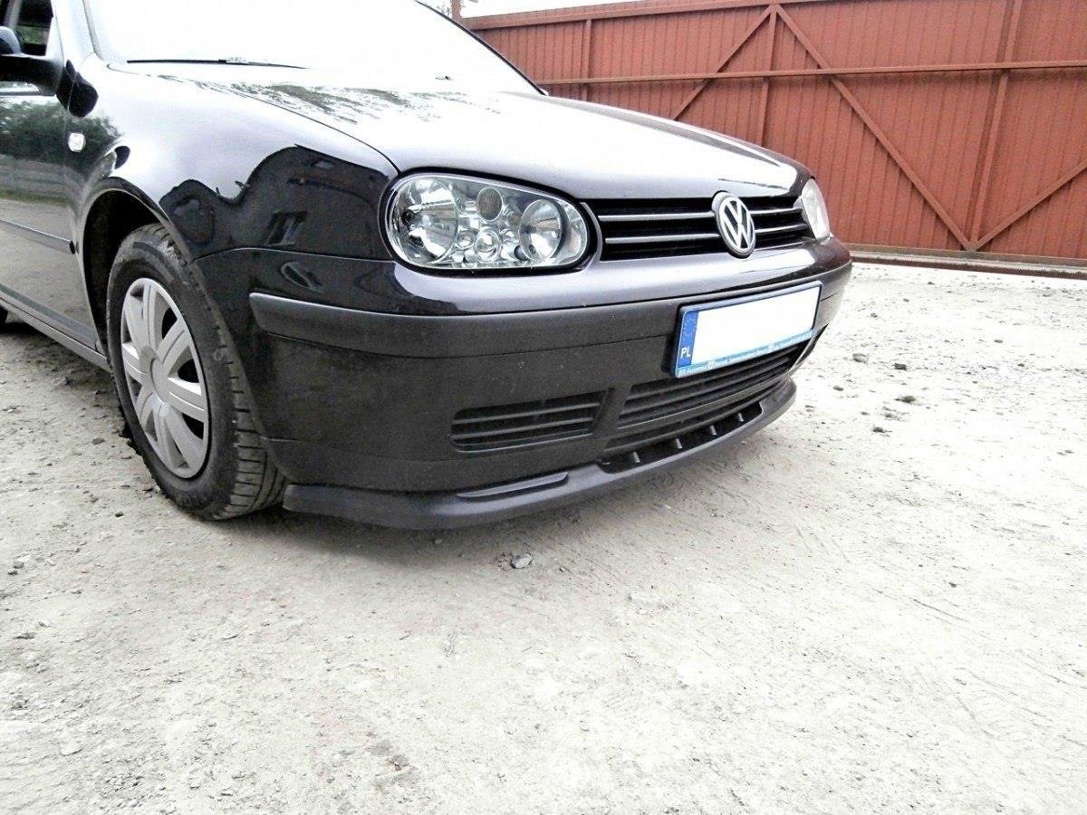 Maxton Design spoiler pod přední nárazník pro Volkswagen Golf Mk4, černý lesklý plast ABS