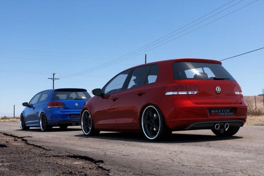 Maxton Design vložka zadního nárazníku pro Volkswagen Golf Mk6, plast ABS bez povrchové úpravy, Golf V R32 look