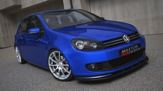 Maxton Design spoiler pod přední nárazník pro Volkswagen Golf Mk6, černý lesklý plast ABS