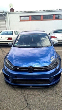 Maxton Design spoiler pod přední nárazník pro Volkswagen Golf Mk6, černý lesklý plast ABS, pro nárazník R400