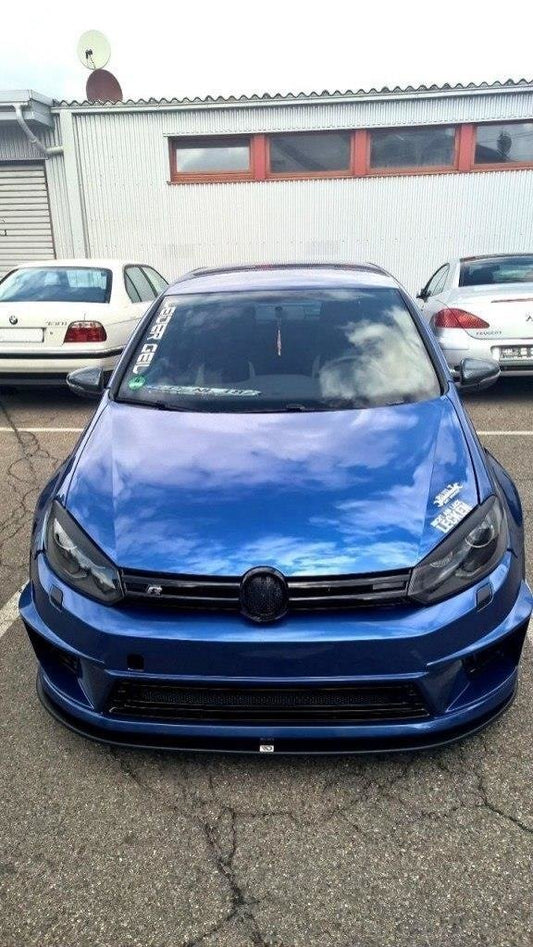 Maxton Design spoiler pod přední nárazník pro Volkswagen Golf Mk6, černý lesklý plast ABS, pro nárazník R400