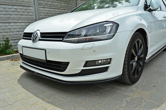 Maxton Design spoiler pod přední nárazník pro Volkswagen Golf Mk7, černý lesklý plast ABS