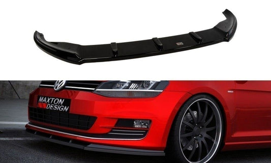 Maxton Design spoiler pod přední nárazník pro Volkswagen Golf Mk7, plast ABS bez povrchové úpravy, s žebrováním