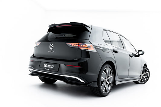 Maxton Design prodloužení spoileru ver.2 pro Volkswagen Golf Mk8, černý lesklý plast ABS