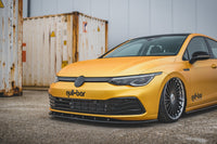 Maxton Design spoiler pod přední nárazník ver.1 pro Volkswagen Golf Mk8, černý lesklý plast ABS