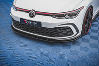 Maxton Design spoiler pod přední nárazník pro Volkswagen Golf GTD Mk8, černý lesklý plast ABS