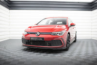 Maxton Design spoiler pod přední nárazník ver.4 pro Volkswagen Golf GTD Mk8, černý lesklý plast ABS