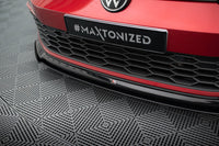 Maxton Design spoiler pod přední nárazník ver.6 pro Volkswagen Golf GTD Mk8, černý lesklý plast ABS