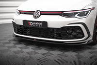Maxton Design spoiler pod přední nárazník ver.7 pro Volkswagen Golf GTD Mk8, černý lesklý plast ABS