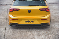 Maxton Design středový spoiler zadního nárazníku pro Volkswagen Golf Mk8, černý lesklý plast ABS