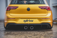 Maxton Design vložka zadního nárazníku "R32 look" s výfukem pro Volkswagen Golf Mk8, černý lesklý plast ABS