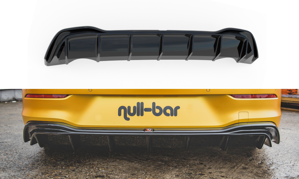 Maxton Design vložka zadního nárazníku pro Volkswagen Golf Mk8, plast ABS bez povrchové úpravy