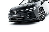 Maxton Design spoiler pod přední nárazník pro Volkswagen Golf Mk8 Facelift, černý lesklý plast ABS