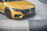 Maxton Design "Racing durability" spoiler pod přední nárazník pro Volkswagen Arteon, plast ABS bez povrchové úpravy, s červenou linkou