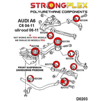STRONGFLEX 021772A: Přední stabilizátor - silentblok tyčky stabilizátoru SPORT pro Audi