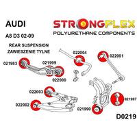 STRONGFLEX 022002A: Zadní spodní rameno - přední silentblok SPORT pro Audi