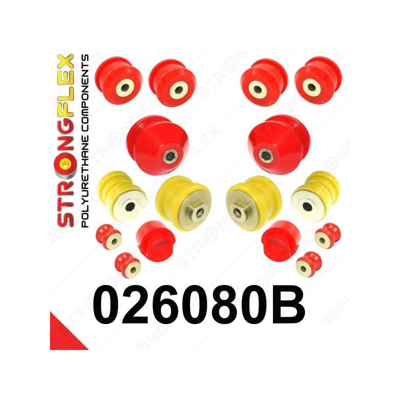 STRONGFLEX 026080B: Přední náprava - sada silentbloků pro Audi
