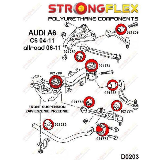 STRONGFLEX 026210B: Kompletní sada silentbloků pro Audi