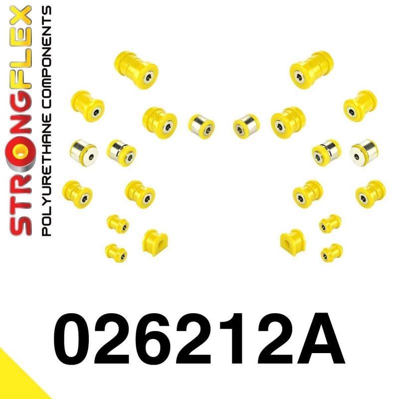 STRONGFLEX 026212A: Zadní náprava - sada silentbloků SPORT pro Audi