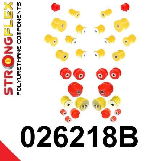 STRONGFLEX 026218B: Sada - silentbloky přední a zadní nápravy pro Audi