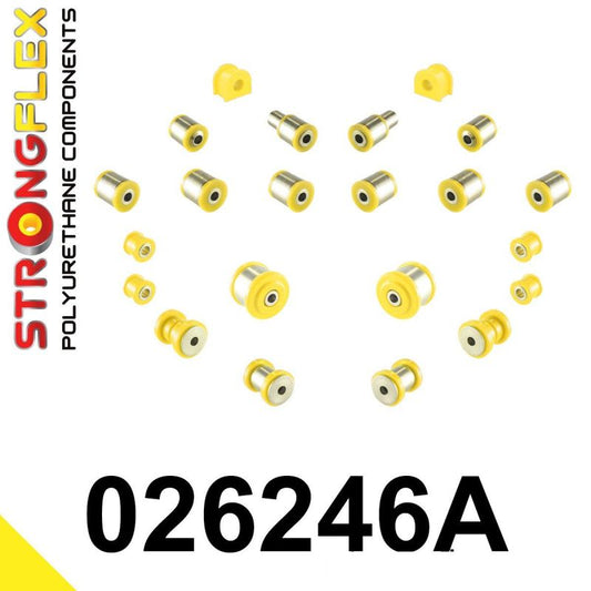 STRONGFLEX 026246A: Sada - silentbloky zadní nápravy SPORT pro Audi