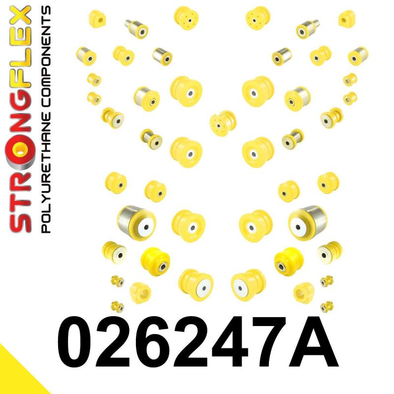 STRONGFLEX 026247A: Kompletní sada silentbloků SPORT pro Audi