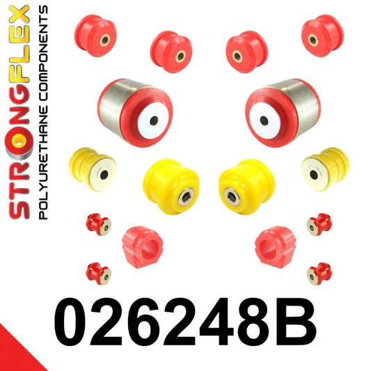 STRONGFLEX 026248B: Sada - silentbloky přední nápravy pro Audi