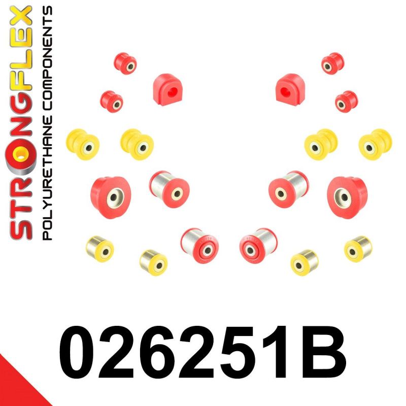 STRONGFLEX 026251B: Sada - silentbloky zadní nápravy pro Audi